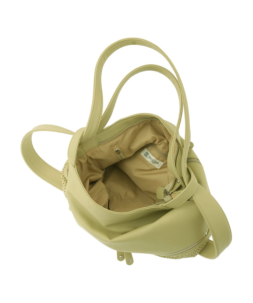 BKCGD26165 MK MICHEL KLEIN BAG(MK ミッシェルクラン バッグ) [2WAY]パンチングデザイン変形トートバッグ ベージュ