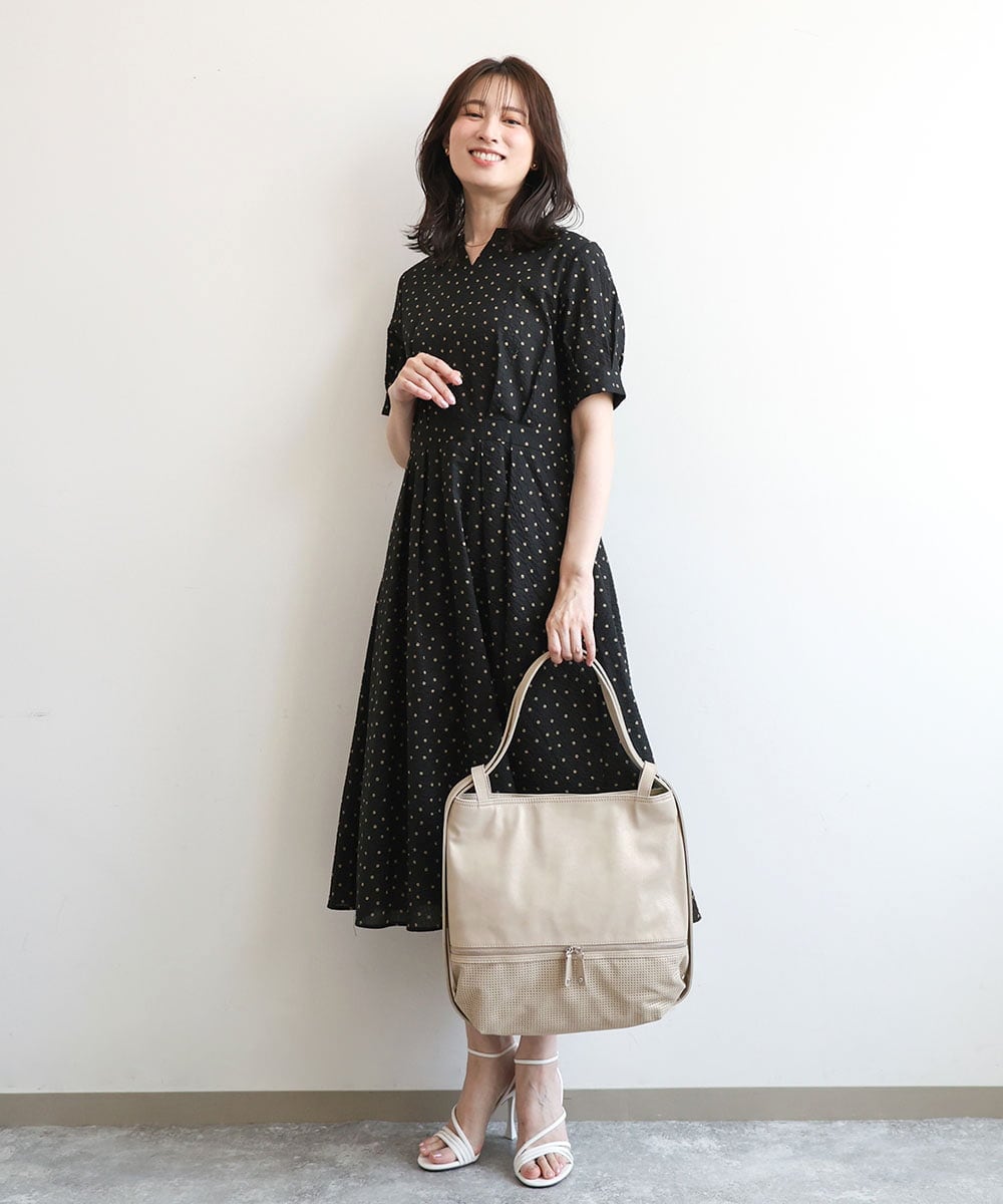 BKCGD26165 MK MICHEL KLEIN BAG(MK ミッシェルクラン バッグ) [2WAY]パンチングデザイン変形トートバッグ ベージュ