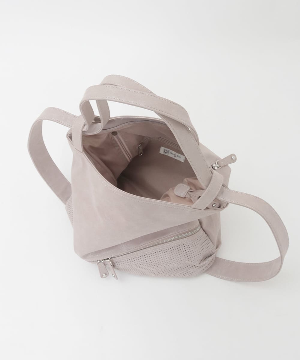 BKCGD26165 MK MICHEL KLEIN BAG(MK ミッシェルクラン バッグ) [2WAY]パンチングデザイン変形トートバッグ ベージュ