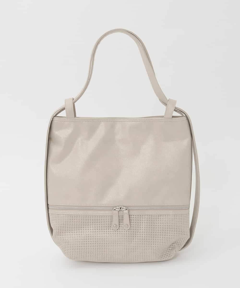 BKCGD26165 MK MICHEL KLEIN BAG(MK ミッシェルクラン バッグ) [2WAY]パンチングデザイン変形トートバッグ ベージュ