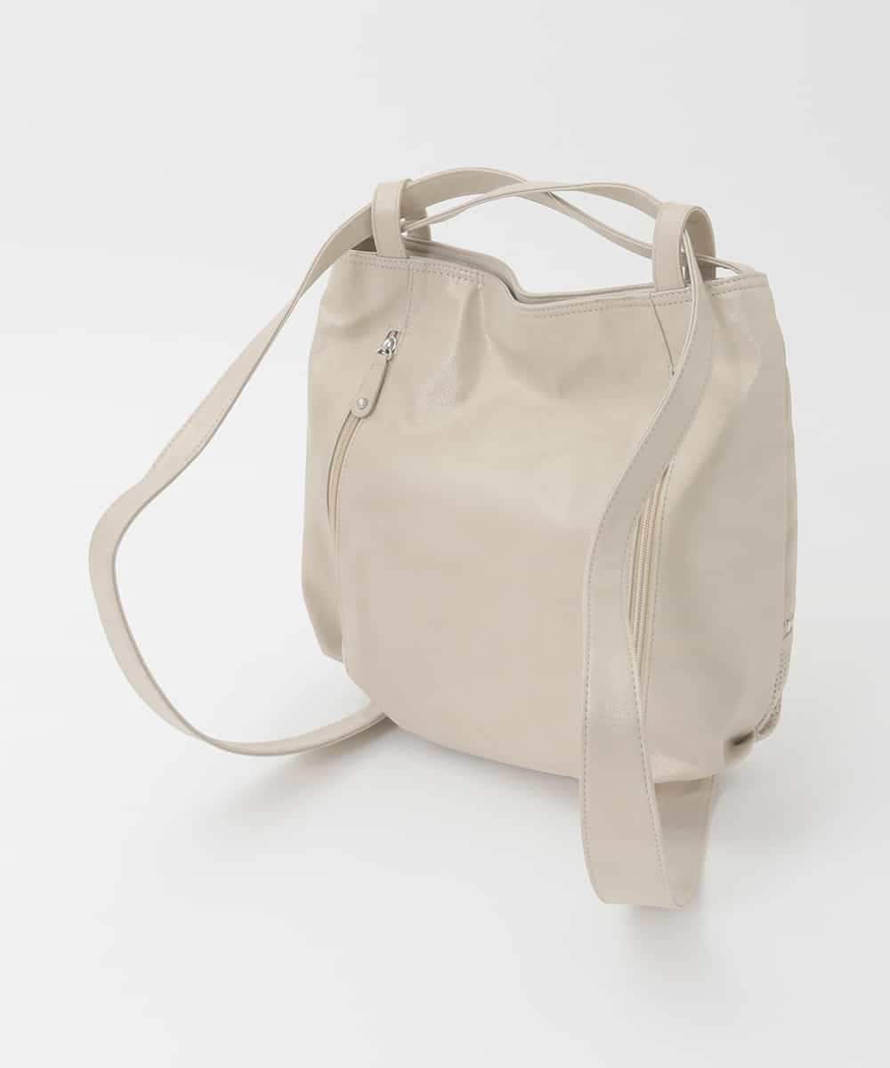 BKCGD26165 MK MICHEL KLEIN BAG(MK ミッシェルクラン バッグ) [2WAY]パンチングデザイン変形トートバッグ ベージュ