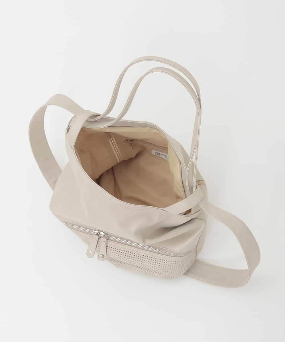 BKCGD26165 MK MICHEL KLEIN BAG(MK ミッシェルクラン バッグ) [2WAY]パンチングデザイン変形トートバッグ ベージュ