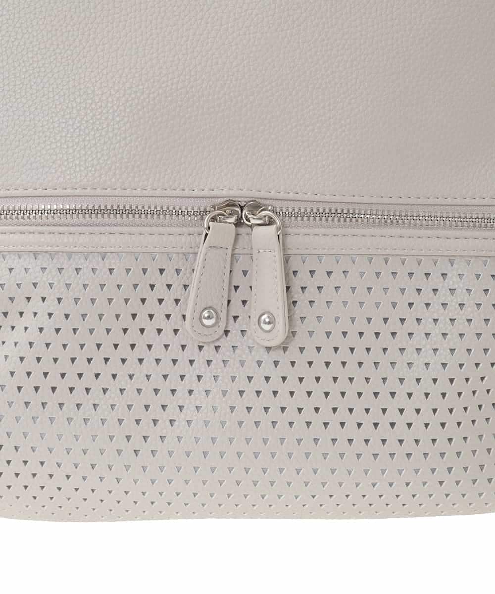 BKCGD26165 MK MICHEL KLEIN BAG(MK ミッシェルクラン バッグ) [2WAY]パンチングデザイン変形トートバッグ ベージュ
