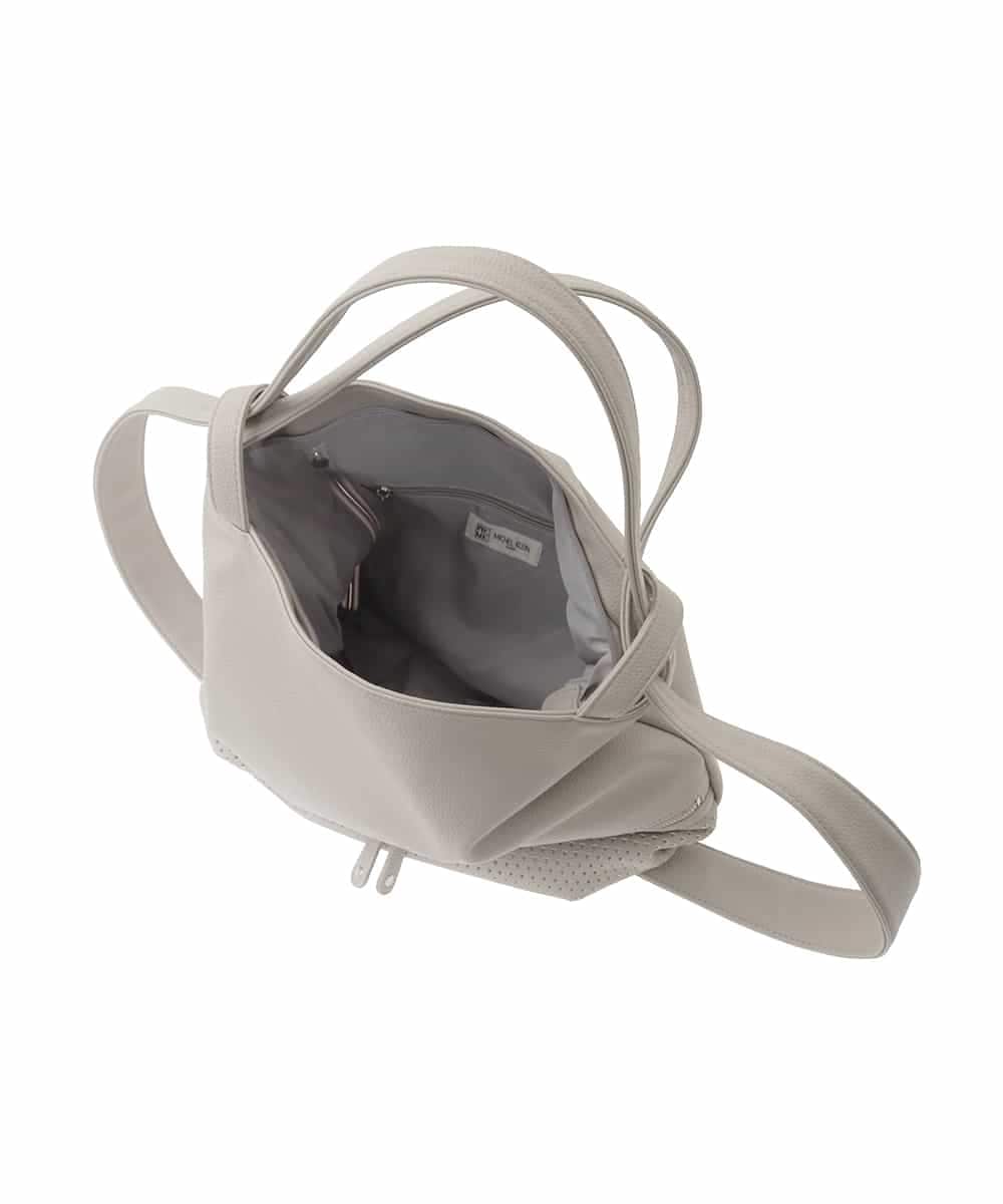 BKCGD26165 MK MICHEL KLEIN BAG(MK ミッシェルクラン バッグ) [2WAY]パンチングデザイン変形トートバッグ ベージュ