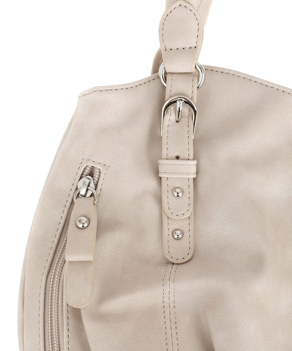 BKCGV04140 MK MICHEL KLEIN BAG(MK ミッシェルクラン バッグ) [2WAY]ベルトアクセントラウンドトートバッグ シャンパンピンク