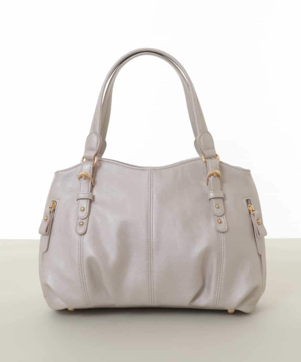 BKCGV04140 MK MICHEL KLEIN BAG(MK ミッシェルクラン バッグ) [2WAY]ベルトアクセントラウンドトートバッグ シャンパンピンク