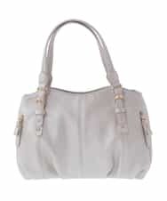 BKCGV04140 MK MICHEL KLEIN BAG(MK ミッシェルクラン バッグ) [2WAY]ベルトアクセントラウンドトートバッグ シャンパンピンク