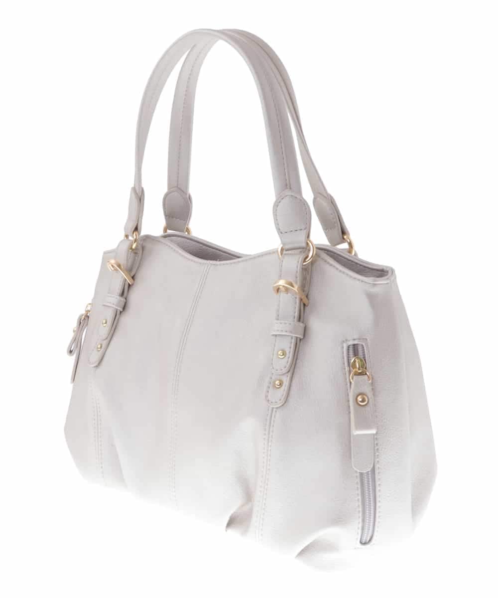 BKCGV04140 MK MICHEL KLEIN BAG(MK ミッシェルクラン バッグ) [2WAY]ベルトアクセントラウンドトートバッグ シャンパンピンク
