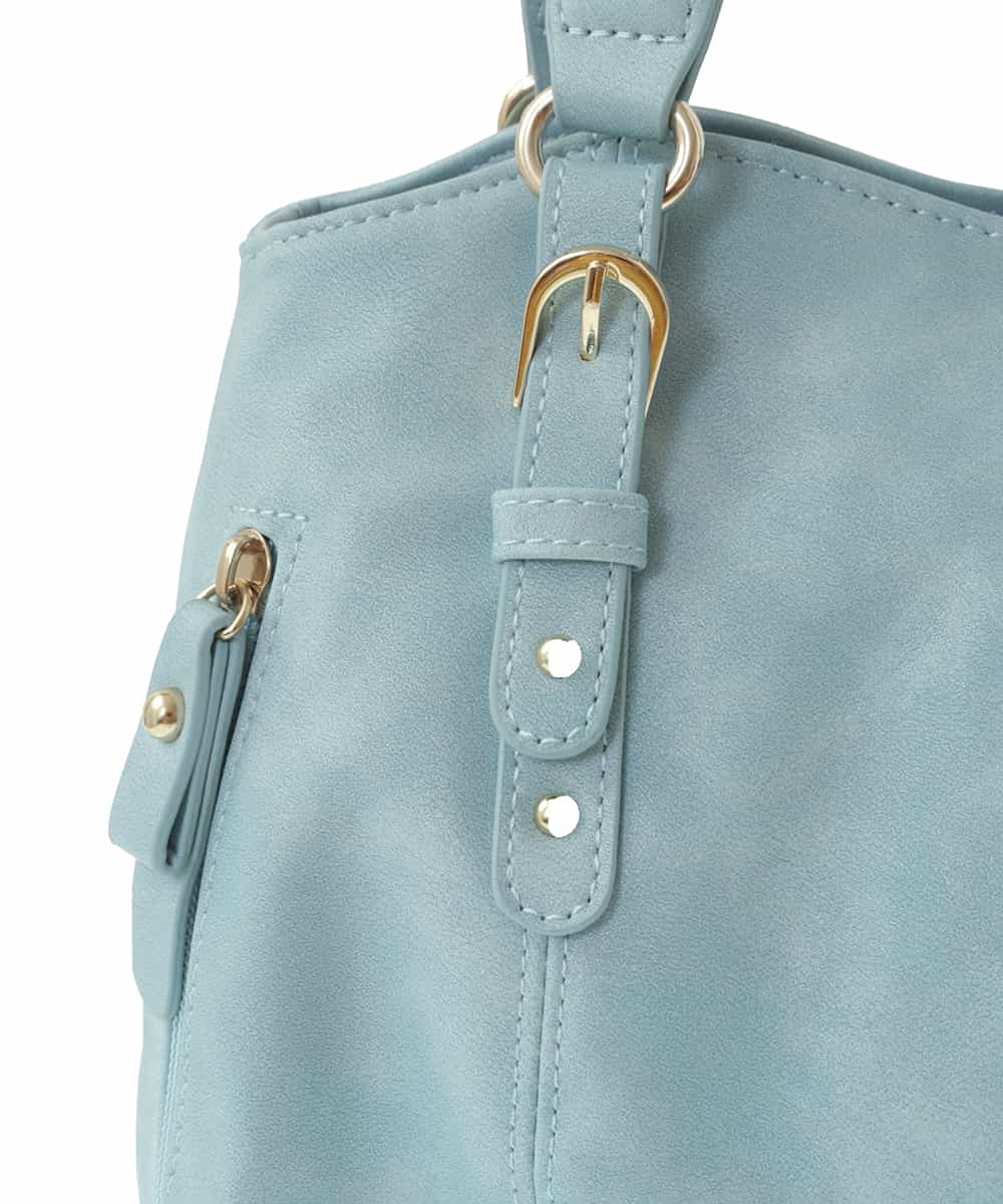 BKCGV04140 MK MICHEL KLEIN BAG(MK ミッシェルクラン バッグ) [2WAY]ベルトアクセントラウンドトートバッグ シャンパンピンク