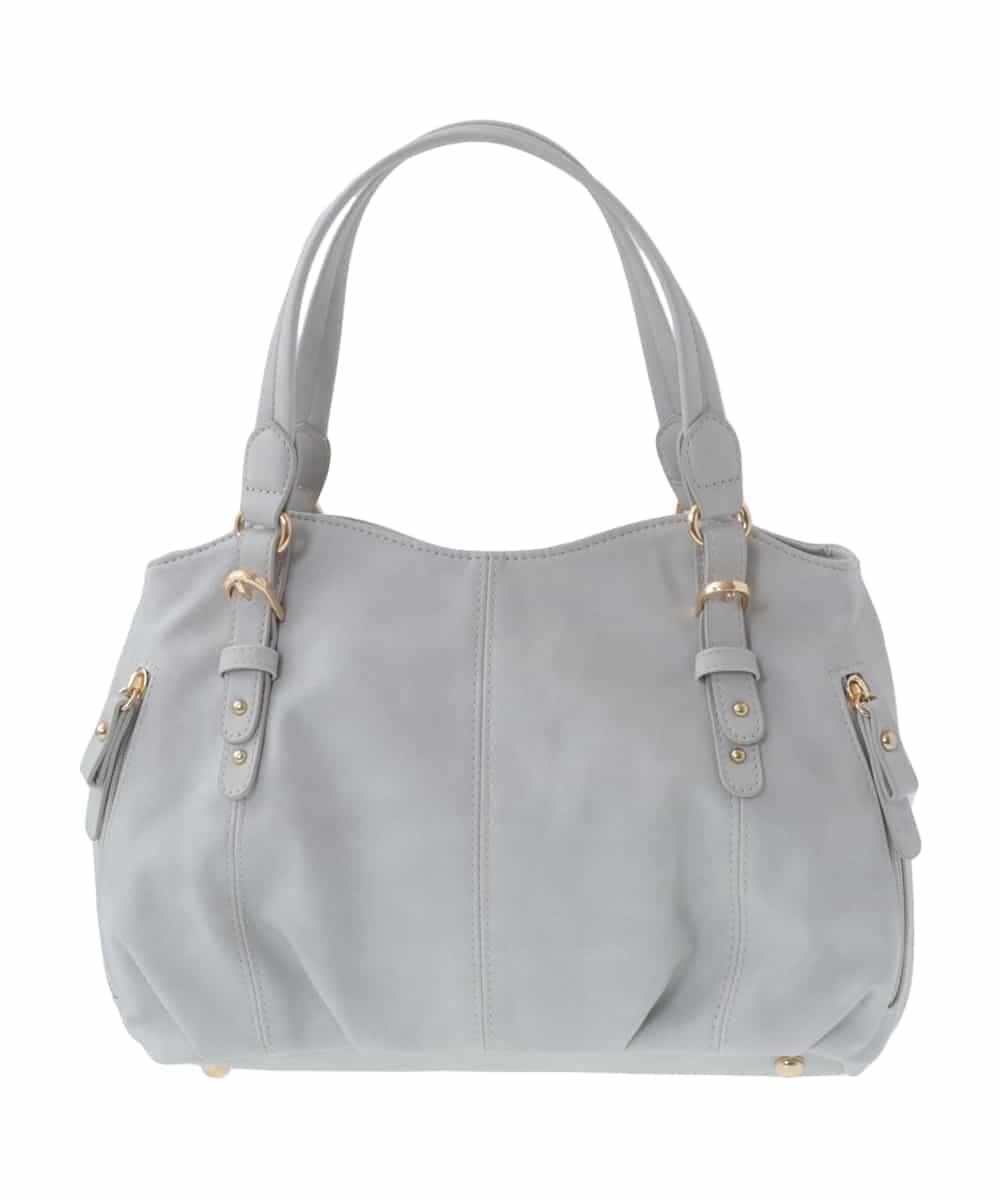 BKCGV04140 MK MICHEL KLEIN BAG(MK ミッシェルクラン バッグ) [2WAY]ベルトアクセントラウンドトートバッグ ライトグレー