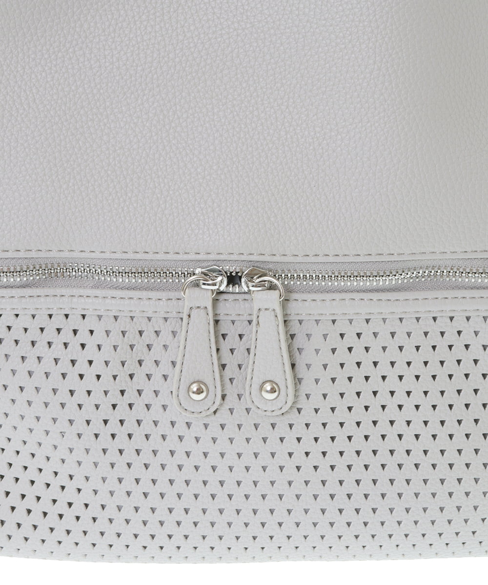 BKCGV26160 MK MICHEL KLEIN BAG(MK ミッシェルクラン バッグ) [2WAY/A4サイズ対応]パンチングデザイン変形トートバッグ グリーン