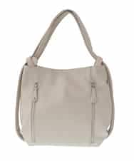 BKCGV28150 MK MICHEL KLEIN BAG(MK ミッシェルクラン バッグ) [2WAY/人気の定番BAG]パンチングデザイン変形ミニトートバッグ アイボリー