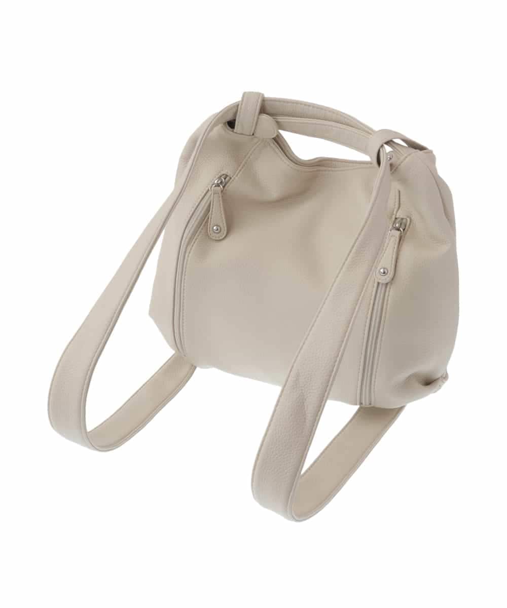 BKCGV28150 MK MICHEL KLEIN BAG(MK ミッシェルクラン バッグ) [2WAY/人気の定番BAG]パンチングデザイン変形ミニトートバッグ アイボリー