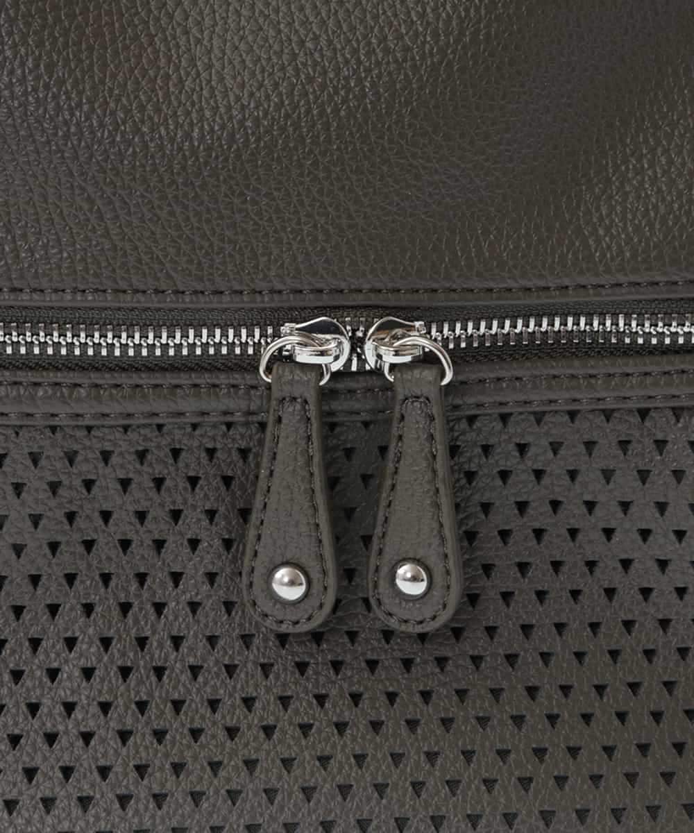 BKCGV28150 MK MICHEL KLEIN BAG(MK ミッシェルクラン バッグ) [2WAY/人気の定番BAG]パンチングデザイン変形ミニトートバッグ アイボリー