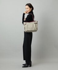 BKRAD31180 MK MICHEL KLEIN BAG(MK ミッシェルクラン バッグ) [撥水/2WAY/A4収納可]サイドポケットパイピングバッグ グレージュ×パープル