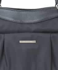 BKRAD31180 MK MICHEL KLEIN BAG(MK ミッシェルクラン バッグ) [撥水/2WAY/A4収納可]サイドポケットパイピングバッグ グレージュ×パープル