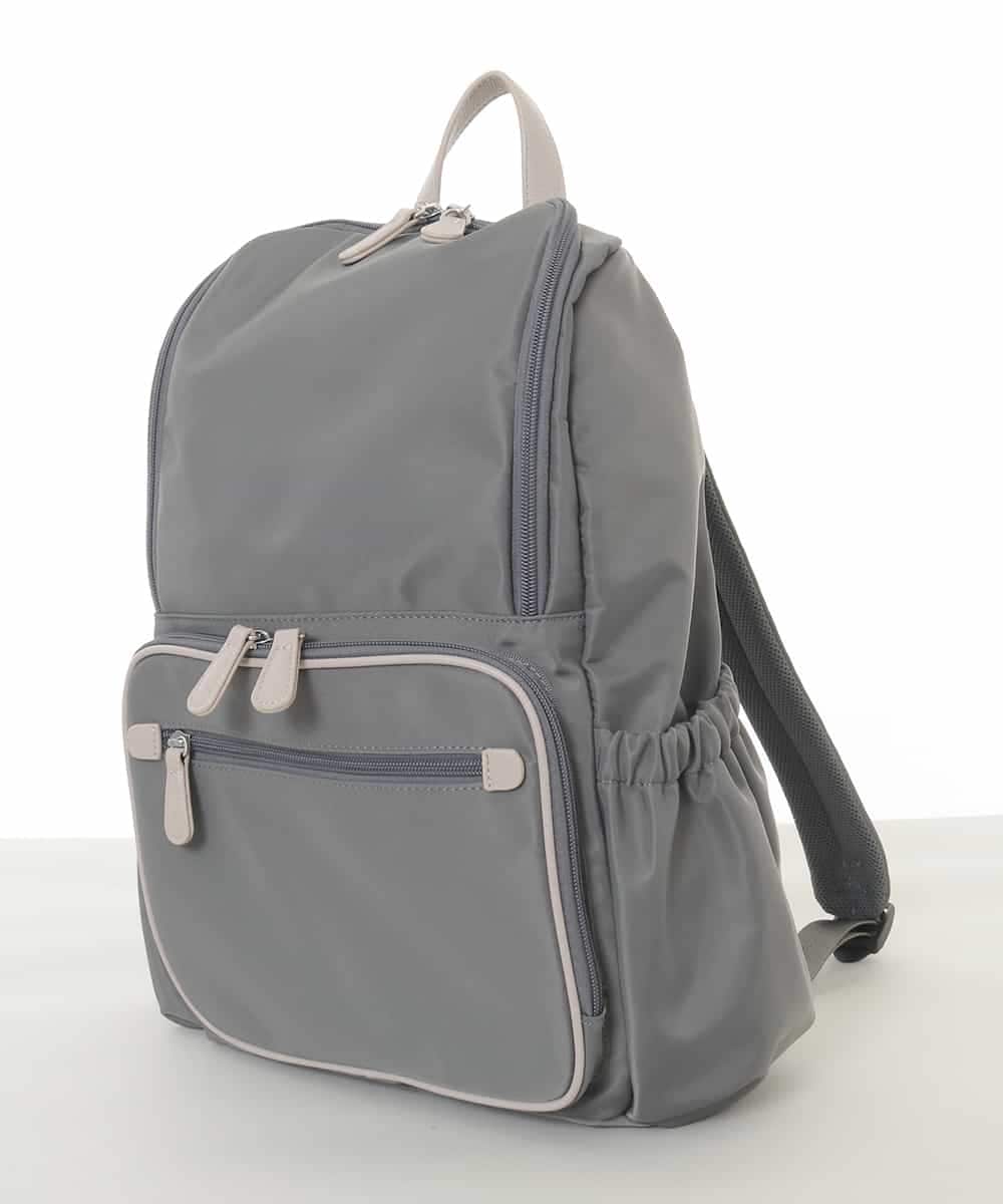 BKRAD96170 MK MICHEL KLEIN BAG(MK ミッシェルクラン バッグ) [撥水/A4収納可]スクエアデザインバックパック グレージュ×ベージュ
