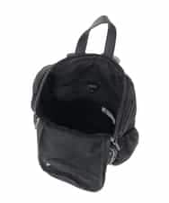 BKRAD97160 MK MICHEL KLEIN BAG(MK ミッシェルクラン バッグ) [撥水加工/軽量]スクエアデザインコンパクトリュック ブラウン×レッド