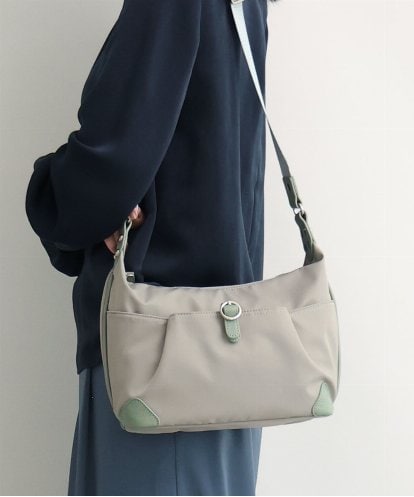 BKRAG81150 MK MICHEL KLEIN BAG [撥水/軽量]レザーポイントナイロンショルダーバッグ