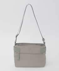 BKRAG91140 MK MICHEL KLEIN BAG(MK ミッシェルクラン バッグ) [撥水/軽量]アクセントレザーコンパクトショルダーバッグ ベージュ×グリーン