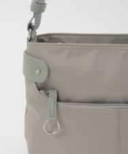 BKRAG91140 MK MICHEL KLEIN BAG(MK ミッシェルクラン バッグ) [撥水/軽量]アクセントレザーコンパクトショルダーバッグ ベージュ×グリーン