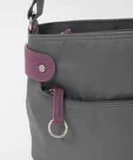 BKRAG91140 MK MICHEL KLEIN BAG(MK ミッシェルクラン バッグ) [撥水/軽量]アクセントレザーコンパクトショルダーバッグ ベージュ×グリーン