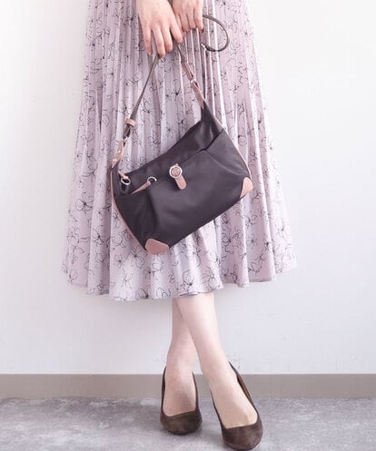 BKRGD81140  [撥水/軽量]レザーポイントナイロンショルダーバッグ