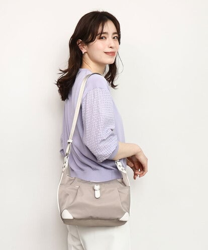 BKRGD81140 MK MICHEL KLEIN BAG [撥水/軽量]レザーポイントナイロンショルダーバッグ