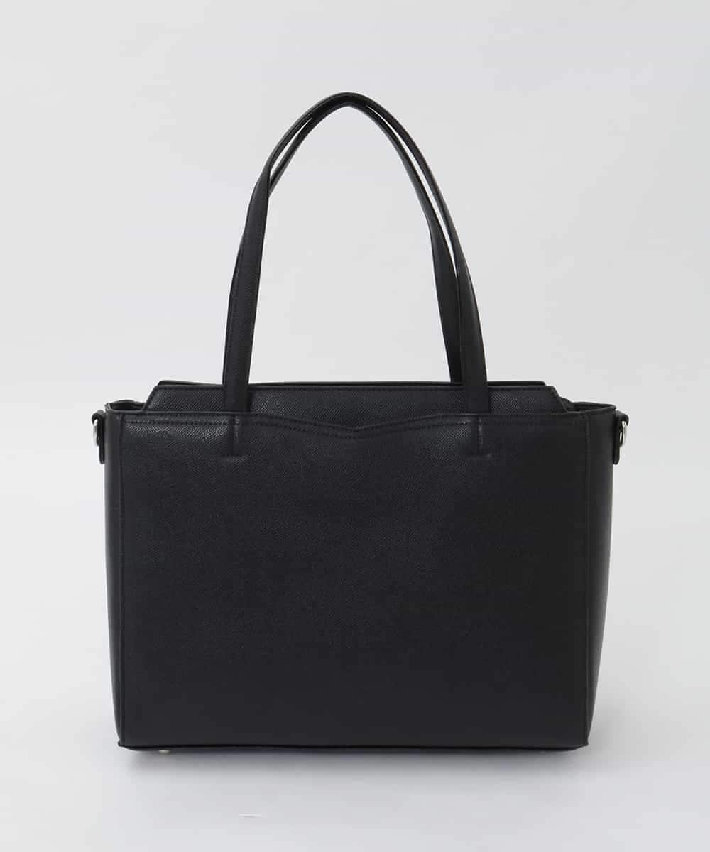 BPBAG13170 MK MICHEL KLEIN BAG(MK ミッシェルクラン バッグ) [A4収納/2WAY]ステップパネルスクエアトートバッグ ブラック