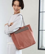 BPBAG21170 MK MICHEL KLEIN BAG(MK ミッシェルクラン バッグ) [A4収納可]異素材ジョイントスクエアトートバッグ オールドローズ