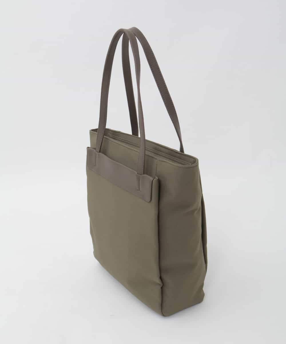 BPBAG21170 MK MICHEL KLEIN BAG(MK ミッシェルクラン バッグ) [A4収納可]異素材ジョイントスクエアトートバッグ カーキ