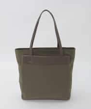 BPBAG21170 MK MICHEL KLEIN BAG(MK ミッシェルクラン バッグ) [A4収納可]異素材ジョイントスクエアトートバッグ カーキ