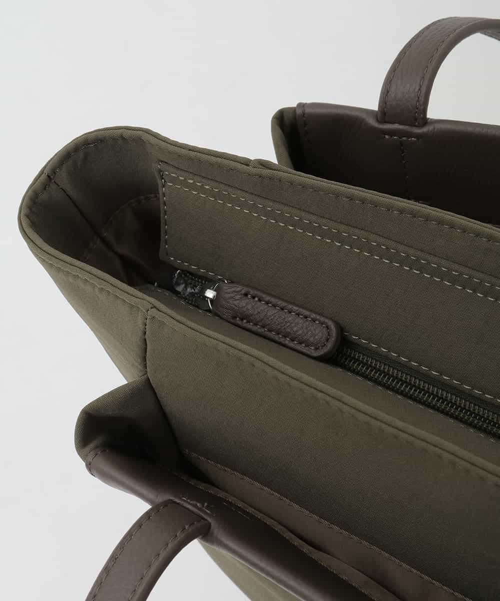 BPBAG21170 MK MICHEL KLEIN BAG(MK ミッシェルクラン バッグ) [A4収納可]異素材ジョイントスクエアトートバッグ カーキ