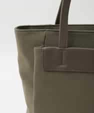 BPBAG21170 MK MICHEL KLEIN BAG(MK ミッシェルクラン バッグ) [A4収納可]異素材ジョイントスクエアトートバッグ カーキ