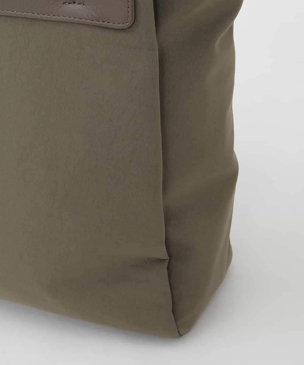 BPBAG21170 MK MICHEL KLEIN BAG(MK ミッシェルクラン バッグ) [A4収納可]異素材ジョイントスクエアトートバッグ カーキ