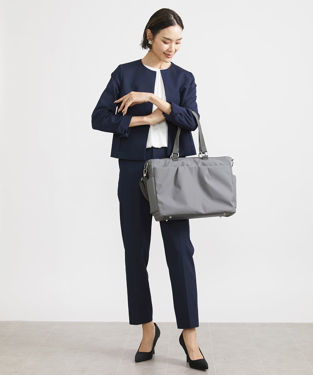 BPBEV21220 MK MICHEL KLEIN BAG(MK ミッシェルクラン バッグ) [AGS搭載/A4収納可]機能性スクエアトートバッグ グレー