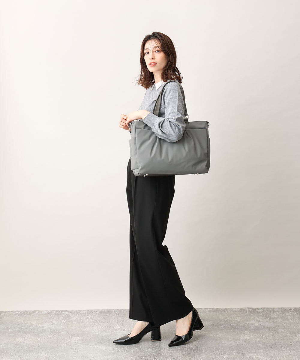BPBEV21220 MK MICHEL KLEIN BAG(MK ミッシェルクラン バッグ) [AGS搭載/A4収納可]機能性スクエアトートバッグ グレー