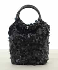 BPCAA12140 MK MICHEL KLEIN BAG(MK ミッシェルクラン バッグ) [2WAY]リングハンドルスパンコールバッグ ブラック