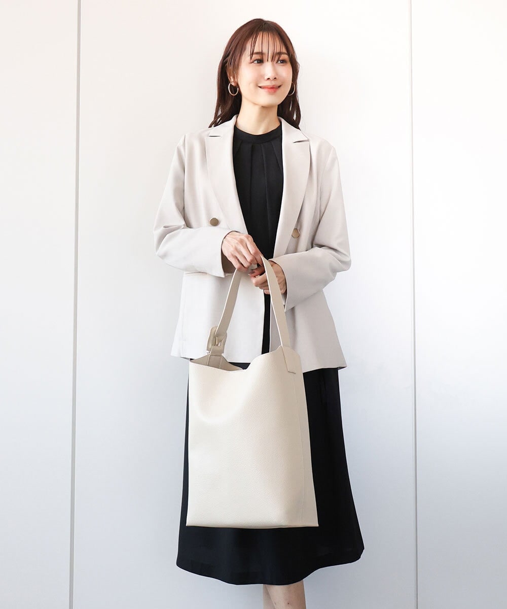 BPCAA13150 MK MICHEL KLEIN BAG(MK ミッシェルクラン バッグ) [A4収納可]合成皮革ワンショルダーバッグ アイボリー