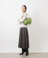 BPCAA14150 MK MICHEL KLEIN BAG(MK ミッシェルクラン バッグ) [お豆腐より軽い/2WAY]合成皮革ラウンドショルダーバッグ マスタード