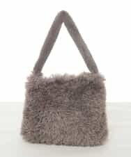 BPCAD02140 MK MICHEL KLEIN BAG(MK ミッシェルクラン バッグ) [2WAY]ファーショルダースクエアデザインバッグ ブラウン