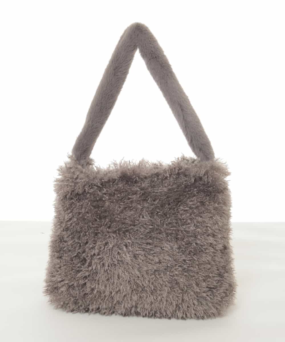 BPCAD02140 MK MICHEL KLEIN BAG(MK ミッシェルクラン バッグ) [2WAY]ファーショルダースクエアデザインバッグ ブラウン