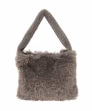 BPCAD02140 MK MICHEL KLEIN BAG(MK ミッシェルクラン バッグ) [2WAY]ファーショルダースクエアデザインバッグ ブラウン