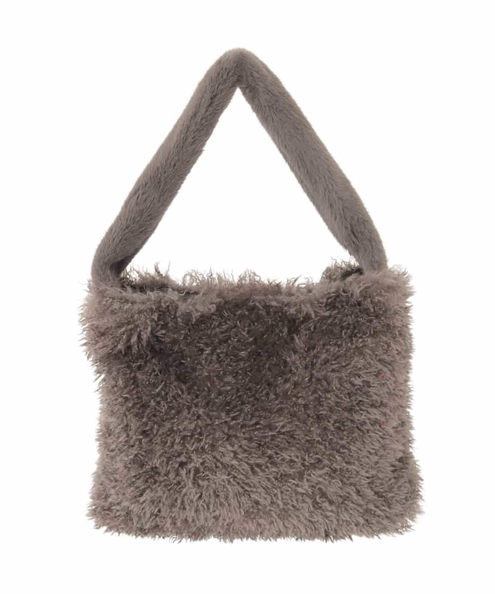 BPCAD02140 MK MICHEL KLEIN BAG(MK ミッシェルクラン バッグ) [2WAY]ファーショルダースクエアデザインバッグ ブラウン