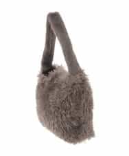 BPCAD02140 MK MICHEL KLEIN BAG(MK ミッシェルクラン バッグ) [2WAY]ファーショルダースクエアデザインバッグ ブラウン