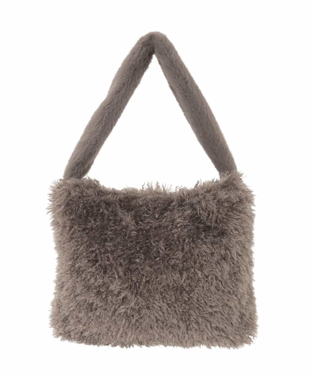 BPCAD02140 MK MICHEL KLEIN BAG(MK ミッシェルクラン バッグ) [2WAY]ファーショルダースクエアデザインバッグ ブラウン