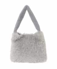 BPCAD02140 MK MICHEL KLEIN BAG(MK ミッシェルクラン バッグ) [2WAY]ファーショルダースクエアデザインバッグ ライトグレー