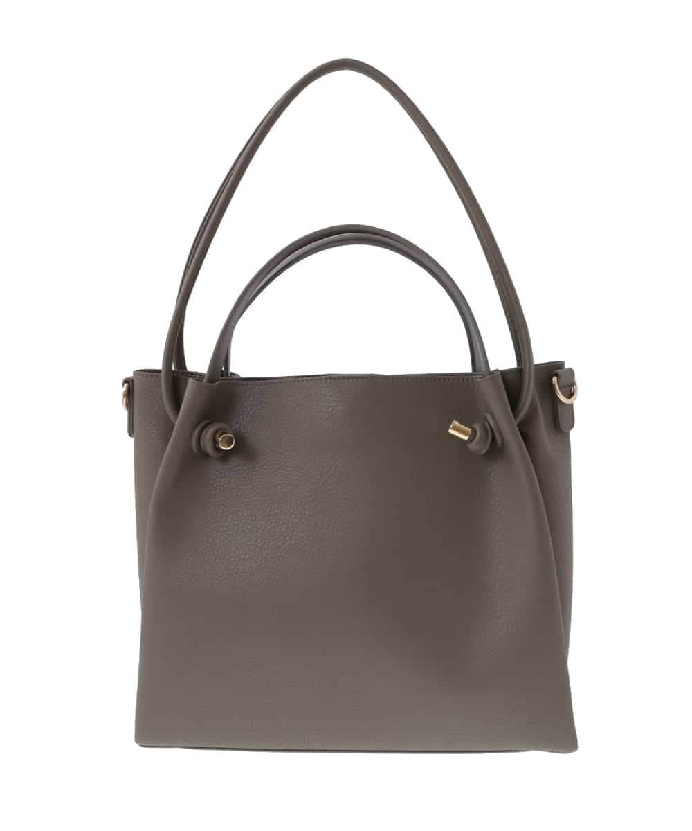 BPCAS02140 MK MICHEL KLEIN BAG(MK ミッシェルクラン バッグ) 【3WAY】ダブルハンドルトートバッグ モカベージュ