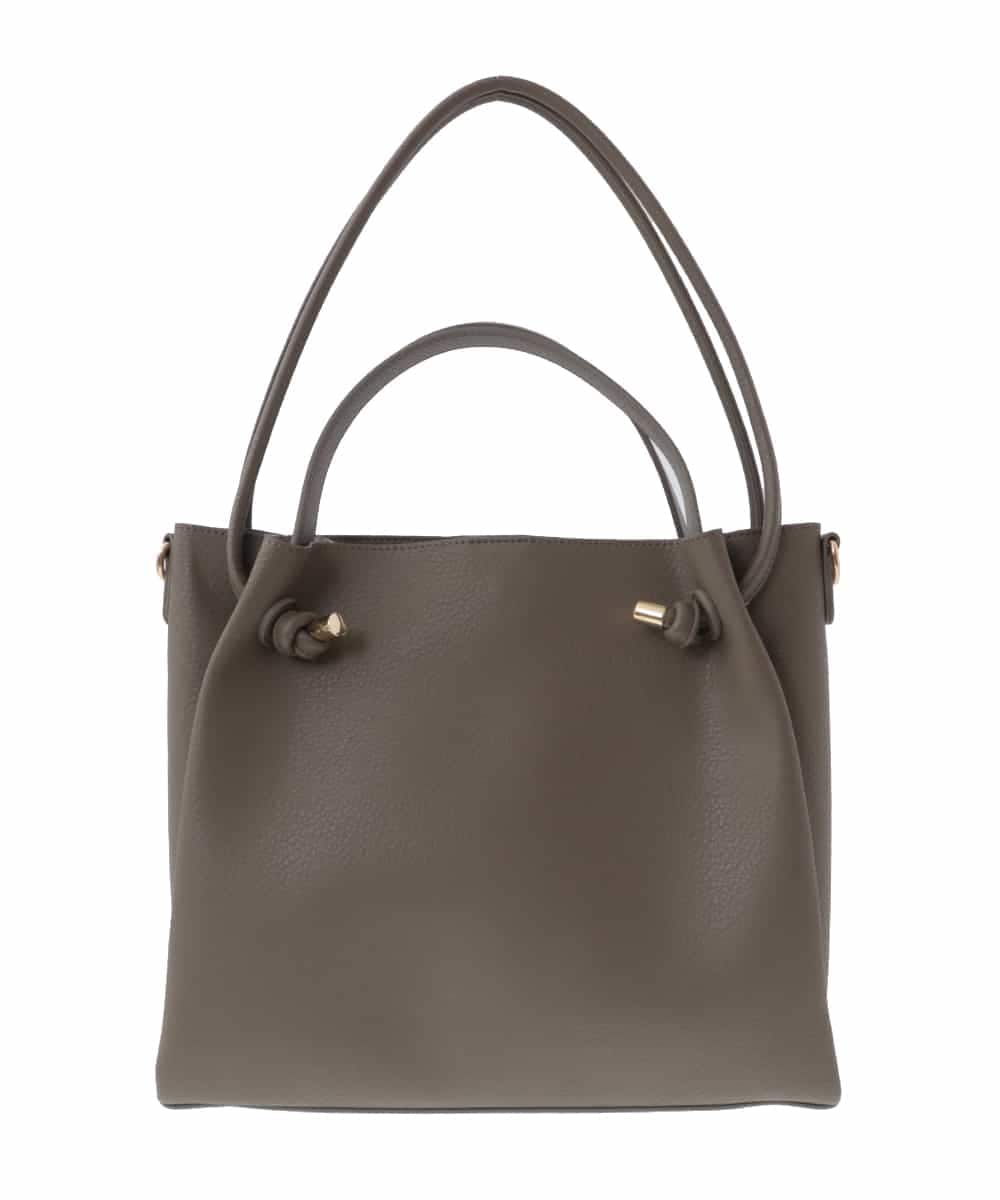 BPCAS02140 MK MICHEL KLEIN BAG(MK ミッシェルクラン バッグ) 【3WAY】ダブルハンドルトートバッグ モカベージュ
