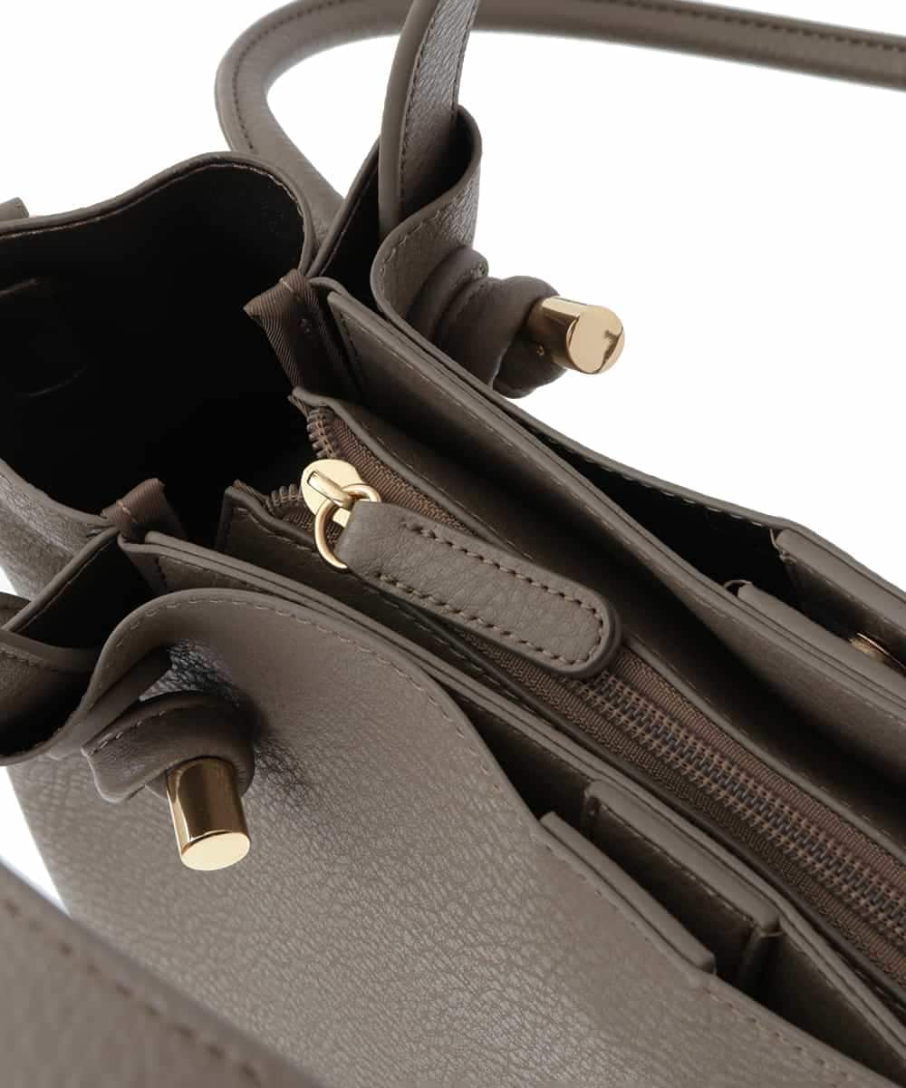 BPCAS02140 MK MICHEL KLEIN BAG(MK ミッシェルクラン バッグ) 【3WAY】ダブルハンドルトートバッグ モカベージュ